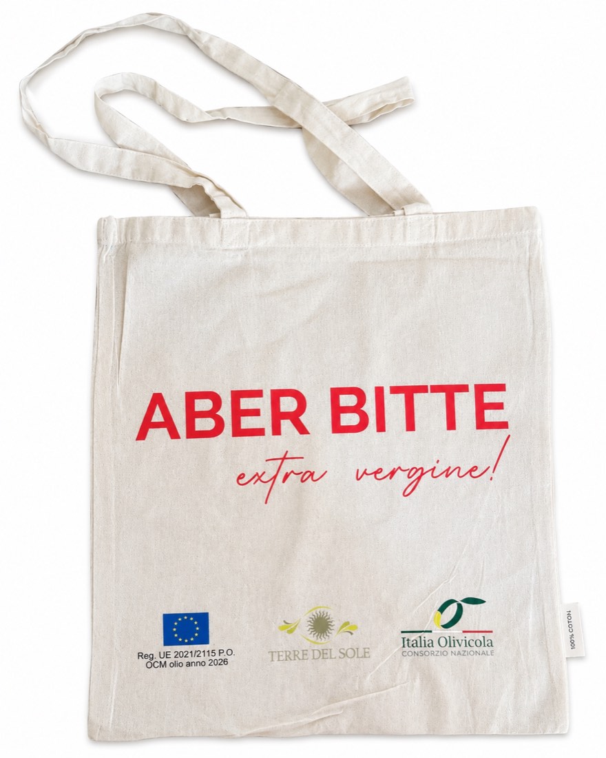 Baumwolltasche „Aber bitte extra vergine!“