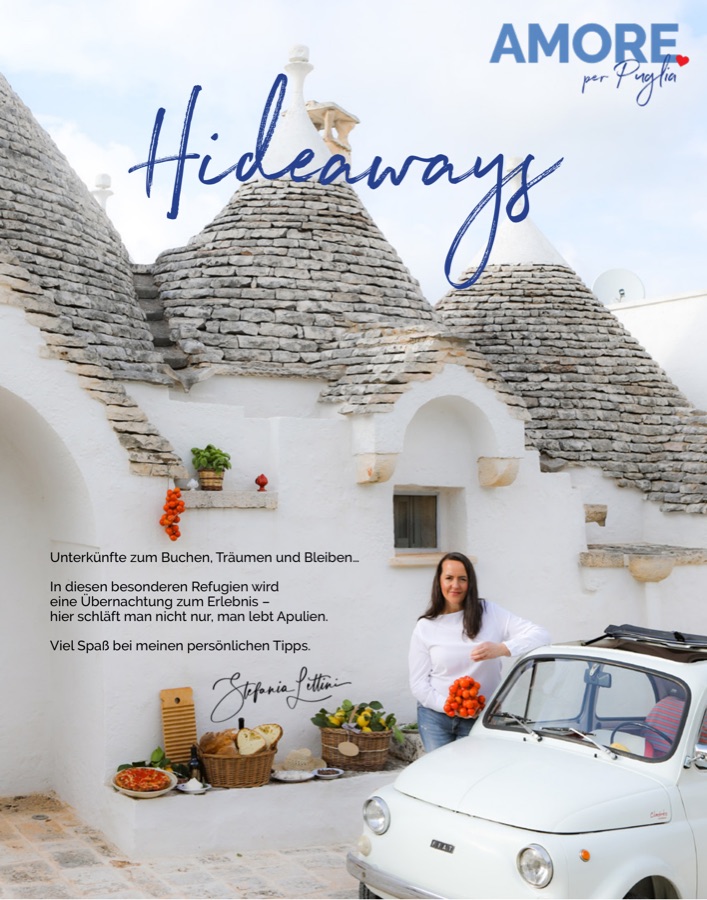 Titelseite des Guides „Amore per Puglia – Hideaways