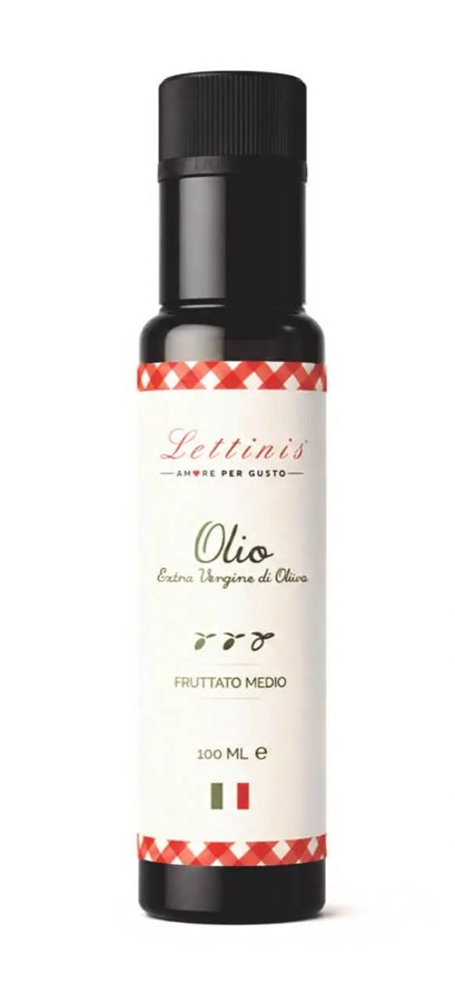 Lettinis Olivenöl Olio Extra Vergine Apulien in der 100-ml-Glasflasche