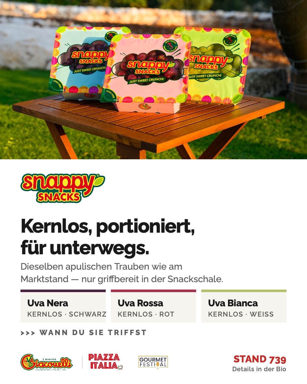 Snappy Snacks – kernlose Trauben in der Snackschale
